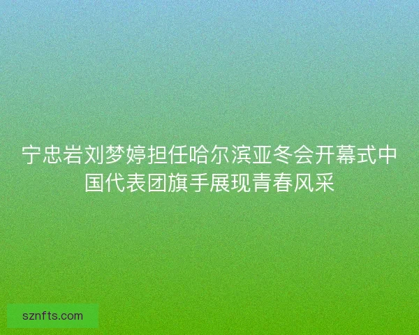 宁忠岩刘梦婷担任哈尔滨亚冬会开幕式中国代表团旗手展现青春风采 宁忠岩刘梦婷担任哈尔滨亚冬会开幕式中国代表团旗手展现青春风采