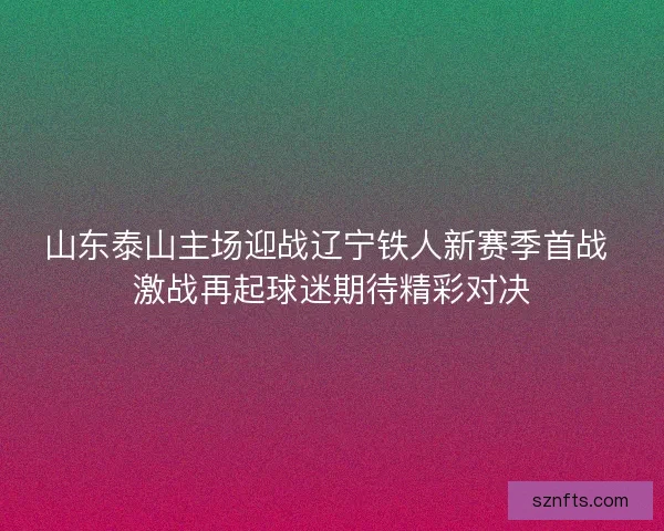 山东泰山主场迎战辽宁铁人新赛季首战 激战再起球迷期待精彩对决 山东泰山主场迎战辽宁铁人新赛季首战 激战再起球迷期待精彩对决